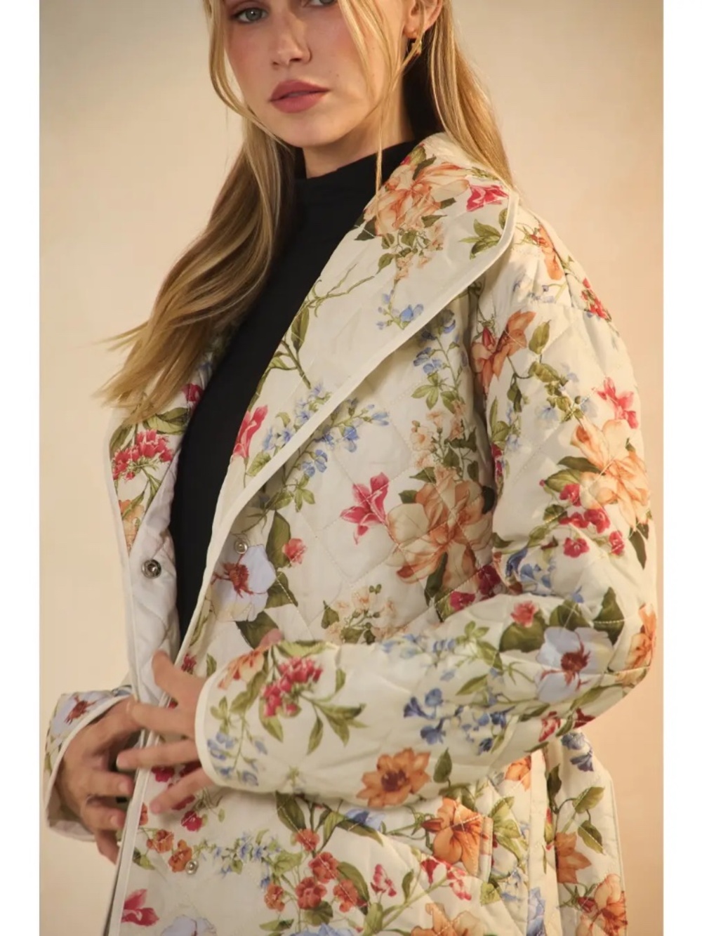 Spring Floral Quilted Jacket - Picture 5 of 9
